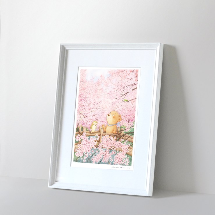 貝果複製畫-櫻花的約定