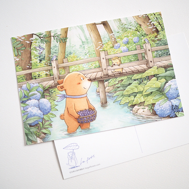 2020貝果在森林散步明信片-2