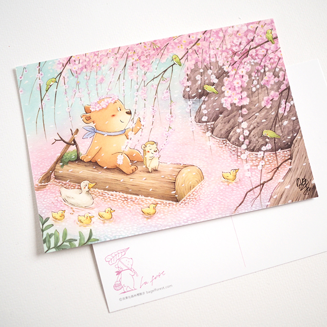 2020貝果在森林散步明信片-4