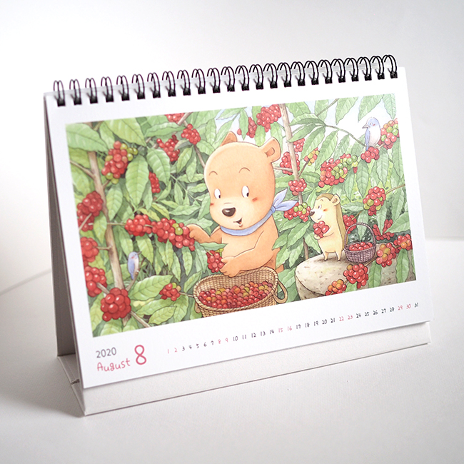 2020貝果在森林散步桌曆-2a