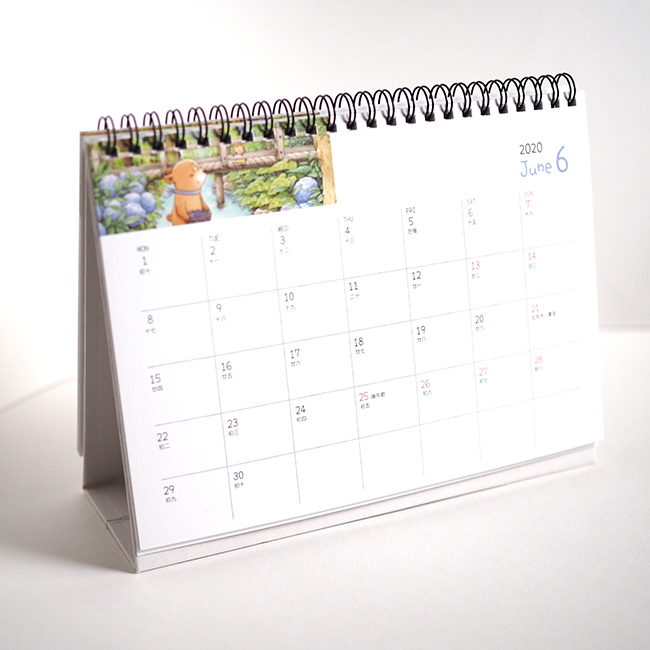 2020貝果在森林散步桌曆-5