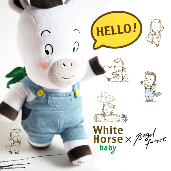 白馬寶寶絨毛娃娃